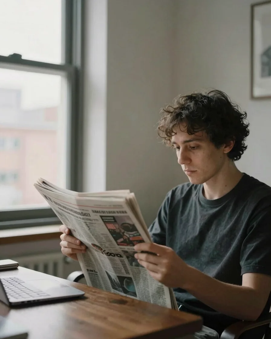 Editorial documentary photography, soft indoor natural daylight,